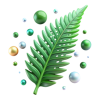 wonderful classic Green Fern Leaf Cutout with Transparent Background high quality png