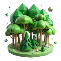 stunning artistic Green Forest Canopy Top View Isolated exclusive png