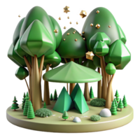 wonderful abstract Green Forest Canopy Top View Isolated professional png