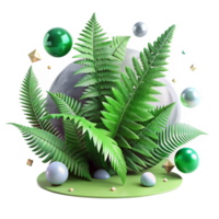 beautiful modern Green Forest Ferns Cutout Isolated with Detailed Textures high resolution png