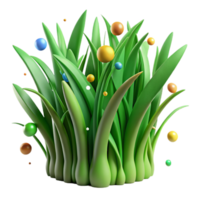 serene minimalist Green Grass Blades Close Up Transparent Background original png