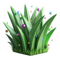 elegant abstract Green Grass Blades Isolated with Realistic Texture detailed png