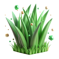 beautiful artistic Green Grass Blades Isolated with Realistic Texture original png