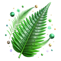 impressive minimalist Green Leaf Bud Cutout with Emerging Leaves Transparent Background premium png