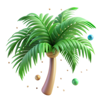 magnificent artistic Green Palm Tree Frond Swaying Transparent Background high quality png