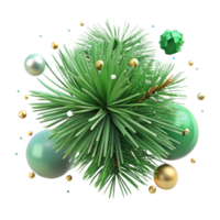 magnificent vintage Green Pine Needle Transparent Background Element exclusive png