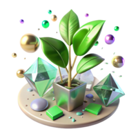 wonderful classic Green Plant Sapling with Leaves Transparent Background Cutout exclusive png