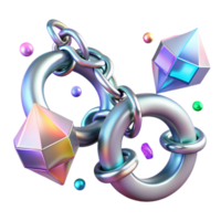 elegant contemporary Handcuffs with Chain Detail Transparent authentic png