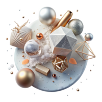 impressive artistic Harmony of Chaos Conceptual Art Top View Transparent Background premium png