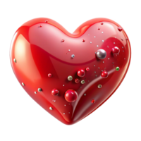 dramatic modern Heart Shape Red Glossy Transparent Cutout exclusive png