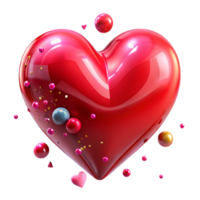 magnificent abstract Heart Shape Red Glossy Transparent Cutout authentic png