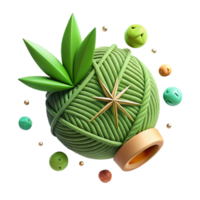 wonderful artistic Hemp Green Thread Cutout Transparent Background Textured exclusive png