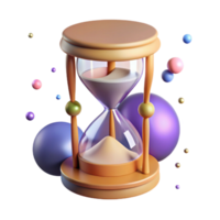 serene contemporary Hourglass with Falling Sand Isolated high resolution png