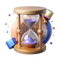 dramatic artistic Hourglass with Sand Timer Transparent Background premium png