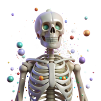 dramatic rustic Human Skeleton Front View Full Body Isolated authentic png