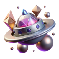 dramatic creative Interplanetary Travel Isolated with Starship Design premium png
