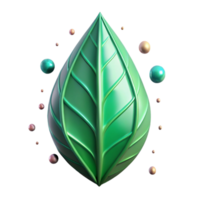 beautiful minimalist Jade Green Leaf Isolated Element high quality png