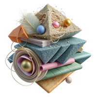 vibrant minimalist Layered Threads Cutout Textured Background original png