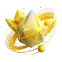 magnificent vintage Lemon Yellow Abstract Light Streaks Isolated with Transparent Background and Energetic Vibe authentic png