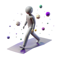 dramatic classic Long Shadow of a Person Walking Isolated high resolution png