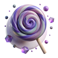 wonderful artistic Lollipop with Spiral Design Isolated on Transparent Background genuine png