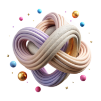 dramatic creative Looping Threads Cutout Continuous Line high resolution png