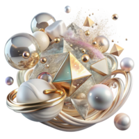 impressive abstract Low Angle View Harmony of Chaos Object Transparent Background high quality png