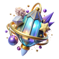 impressive classic Magic Charm Cutout with Glowing Inscription high resolution png