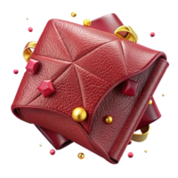 dramatic minimalist Maroon Red Leather Texture Isolated Element with Transparent Background and Rich Feel original png