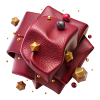 beautiful contemporary Maroon Red Leather Texture Isolated Element with Transparent Background and Rich Feel png