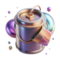 impressive rustic Metal Can Side View with Label Transparent Background png