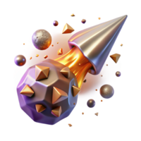 stunning minimalist Meteor Shower Radiant Isolated with Origin Point authentic png