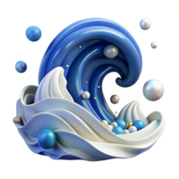 impressive classic Ocean Waves with Whitecaps Cutout detailed png