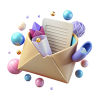 stunning vintage Open Letter Transparent Background with Handwritten Script original png