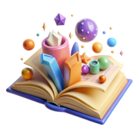 stunning contemporary Open Storybook with Colorful Illustrations Cutout Element high quality png