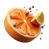 impressive classic Orange Slice Cross Section Isolated Cutout authentic png