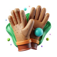 vibrant rustic Pair of Gardening Gloves Green Isolated on Transparent Background professional png