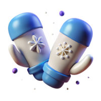vibrant classic Pair of Mittens with Snowflake Pattern Transparent Element original png