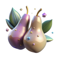 stunning artistic Pair of Pears Cutout on Transparent Background genuine png
