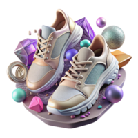 impressive rustic Pair of Running Shoes Top View Transparent Element detailed png