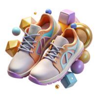 beautiful abstract Pair of Running Shoes Top View Transparent Element high quality png