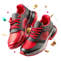 vibrant creative Pair of Running Shoes Top View Transparent Element authentic png
