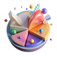 magnificent traditional Pie Chart Sliced Sections Colorful Transparent Background exclusive png