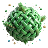 stunning abstract Pine Green Interwoven Branches Design Isolated Element genuine png