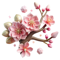 magnificent abstract Pink Cherry Blossom Branch Cutout Element professional png