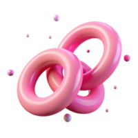 impressive abstract Pink Linked Circles Isolated Element with Transparent Background high quality png
