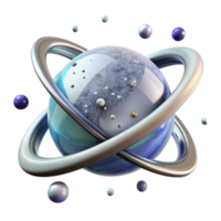 magnificent rustic Planet Rings Isolated on Transparent Background with Icy Particles detailed png