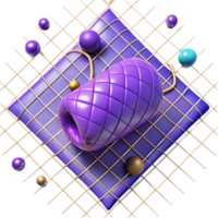 dramatic classic Purple Thread in a Grid Pattern Isolated authentic png