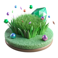 vibrant classic Realistic Green Grass Patch Isolated authentic png