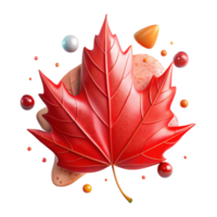 impressive rustic Red Autumn Leaf Cutout Transparent Background professional png